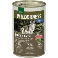 REAL NATURE WILDERNESS Nassfutter Hund, Adult, Black Earth, Rind mit Strauß und Büffel 12x400 g