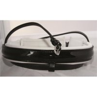 Hans Melzer Horse Equipment Hans Melzer Reithalfter breit LACK schwedisch kombiniert weiß unterlegt VB/ COB (Vollblut)