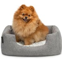 Lionto Hundebett mit Wendekissen meliert grau S
