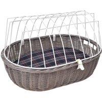 Aumüller Fahrradkorb mit Schutzgitter für den Gepäckträger grau