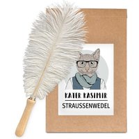Kater Kasimir Federwedel für Katzen mit einer echten Straußenfeder