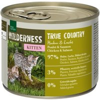 REAL NATURE WILDERNESS Nassfutter Katze, Kitten True Country, Huhn und Lachs 6x200 g