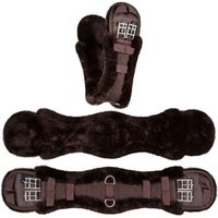 Equinate Kurzgurt Luke anatomisch mit synthetischem Lammfell braun 80 cm