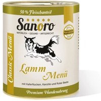 Sanoro Menü Classic vom Lamm mit 50 % Fleischanteil 6x800g