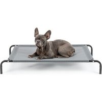 Lionto erhöhte Hundeliege grau M