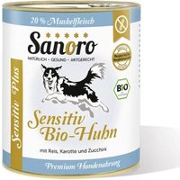 Sanoro Sensitiv PLUS Bio-Huhn mit Bio-Reis und Bio-Karotte 6x800g