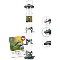 wildtier liebe Futtersäule für Samen, Körner & Kerne 52cm, Grün