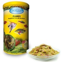 AQUARIS Aquarium Fischfutter - Flakes - 180g / 1 L