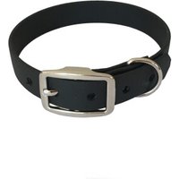 bio-leine 21-30cm HU Biothane Halsband schwarz 24 cm, 33 cm