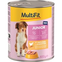 MultiFit Junior Pate Geflügel mit Karotten 24x800 g
