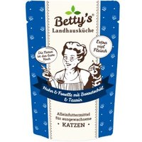Betty's Landhausküche Frischebeutel Huhn und Forelle mit Borretschöl 12x 100g für Katze