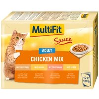 MultiFit Adult Sauce Chicken Mix Multipack 12x100 g