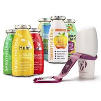 SmoothieDog Mix 6x 250 ml + Doggyroller Rosa mit Karabiner