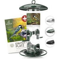 wildtier liebe Futtersäule für Samen, Körner & Kerne 26cm, Grün