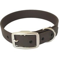 bio-leine 21-30cm HU Biothane Halsband dunkelbraun 24 cm, 33 cm