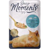 MOMENTS Soup Nassfutter Katze Adult, Thunfisch und Garnelen 12x40 g