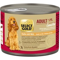 SELECT GOLD Nassfutter Hund Sensitive Adult Huhn mit Reis 12x200 g