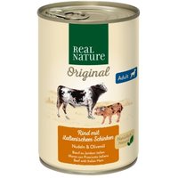 REAL NATURE Nassfutter Hund, Adult, Rind mit italienischem Schinken 24x400 g