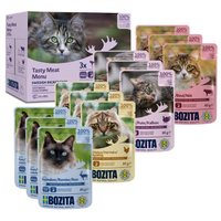 BOZITA Nassfutter Katze Adult Häppchen in Sauce mit Fleisch Multibox 12x85 g