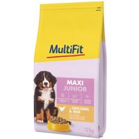 MultiFit Tockenfutter Hund Junior, Maxi, mit Geflügel & Reis 12 kg