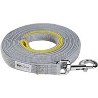 AniOne Schleppleine flach mit Schlaufe grau 10 m