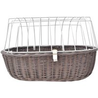 Aumüller Fahrradkorb mit Schutzgitter für den Steuerkopf grau