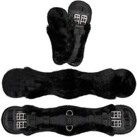 Equinate Kurzgurt Luke anatomisch mit synthetischem Lammfell schwarz 80 cm