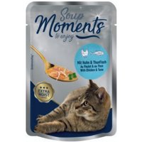MOMENTS Soup Nassfutter Katze Adult, Huhn und Thunfisch 12x40 g