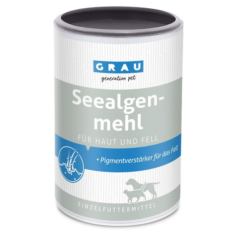 Die natürlichen Inhaltsstoffe des Seealgenmehls sorgen bei Hunden und Katzen für ein seidiges und dichtes Haarkleid und das die individuelle