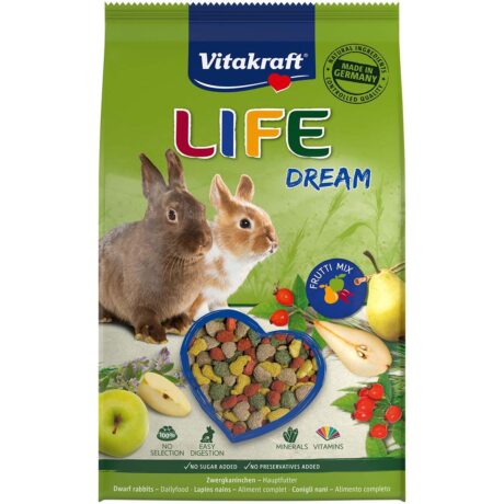 Vitakraft LIFE Dream Zwergkaninchen 2x1,8kg