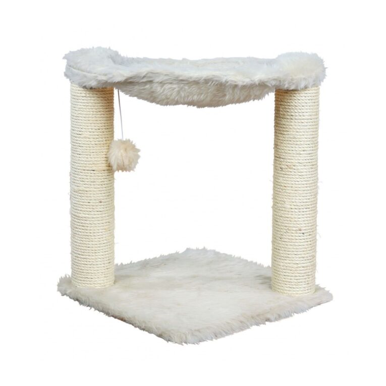 Kompakter Kratzbaum von Trixie aus Plüsch und Sisal. Kratzmöbel sind aus dem Mobiliar für deine Samtpfote nicht wegzudenken. Auf Schadstoffe geprüft.