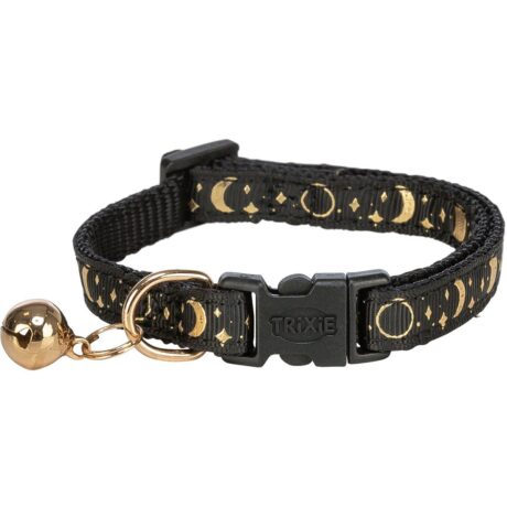 Trixie Katzenhalsband schwarz mit Mond und Sternen