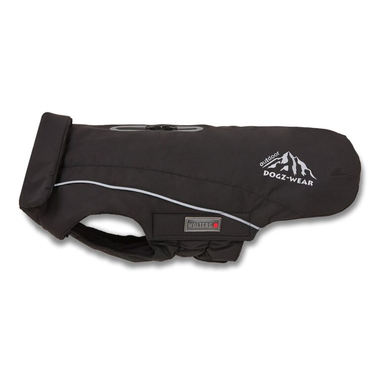 Die Wolters Skijacke Dogz-Wear bietet deinem Hund optimalen Schutz mit wasserdichtem Polyester und reflektierenden Streifen für Sichtbarkeit.