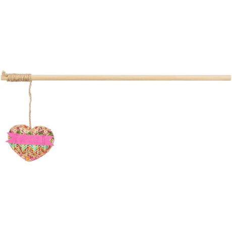 Trixie Spielangel Herz Holz mit Katzenminze