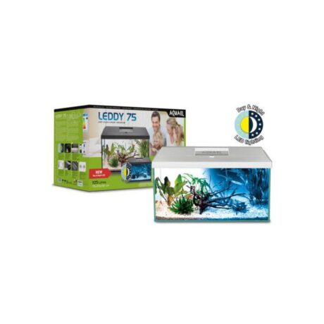 Aquael Aquarienset Leddy Tag und Nacht weiß 2.0 Leddy 75 (105 Liter)