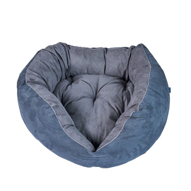 Komfortables Hundebett mit hochwertigem Veloursbezug und dicker