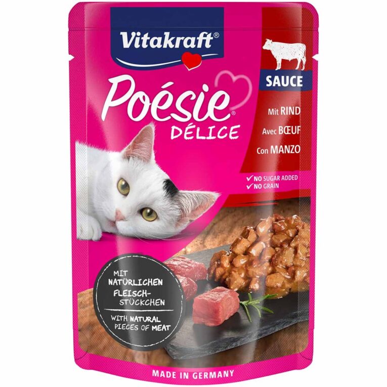 Köstliche Häppchen in feiner Sauce von Vitakraft.