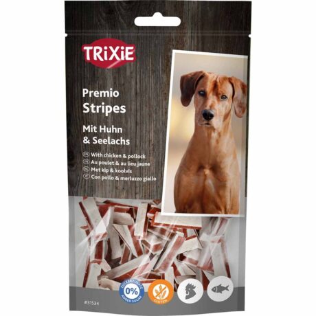 Trixie Hundesnack PREMIO Stripes mit Hühnchen und Seelachs 6x75g