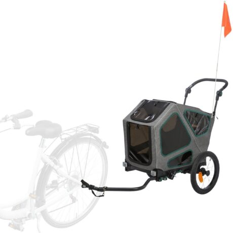 Trixie Fahrrad-Anhänger Grau/Salbei M