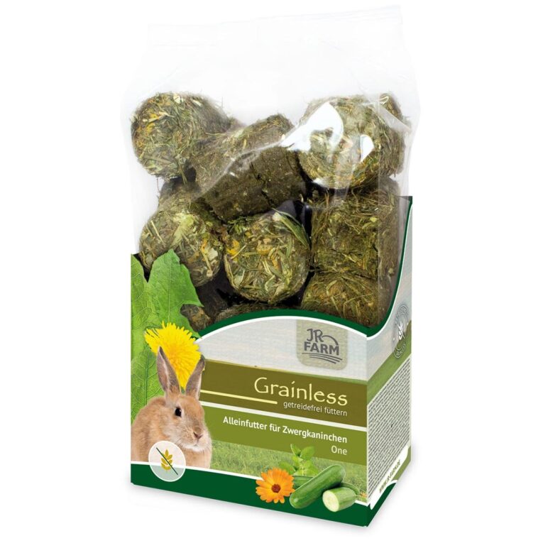 Futter ohne Getreidezusatz für Zwergkaninchen.