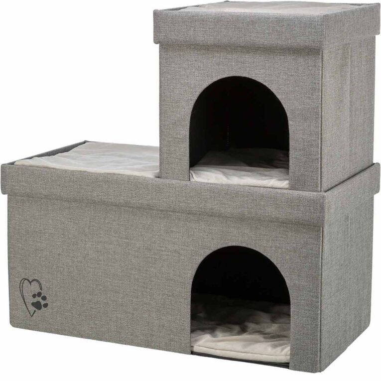 Die Trixie Katzenhöhle Kimy bietet deinem tierischen Freund einen gemütlichen Rückzugsort mit gleich vier Wohlfühlplätzen.