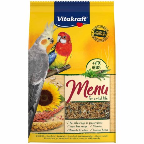 Vitakraft Premium Menü Honig für Großsittiche 4x3kg