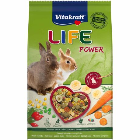Vitakraft LIFE Power Zwergkaninchen 2x1,8kg