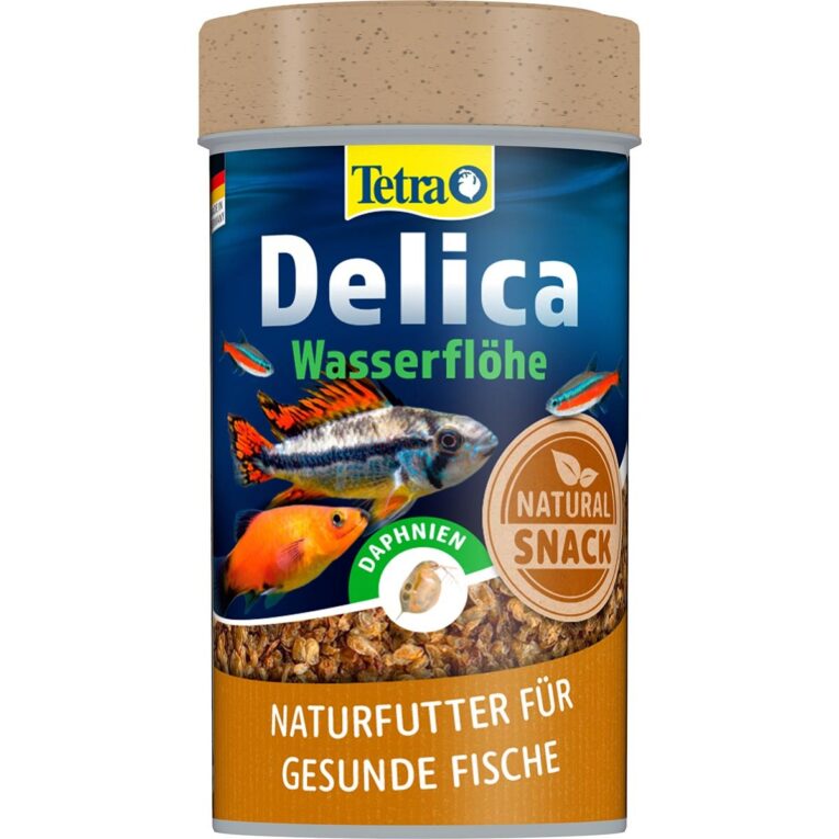 Naturfutter für alle Zierfische bestehend aus sonnengetrockneten Wasserflöhen. Delikate Leckerbissen für Zwischendurch als Ergänzung zum Hauptfutter.