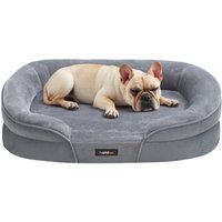 FEANDREA Hundebett, Hundekissen, abnehmbarer, waschbarer Bezug, rutschfest M-XL M