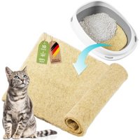 Rohrschneider CleanCat Hanfmatte 5 mm stark als Katzenstreu-Ersatz, zuschneidbar, geruchsneutralisierend 10
