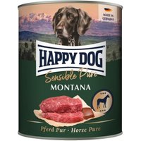 HAPPY DOG Sensible Pure Nassfutter Hund Adult 6x800 g Pferd