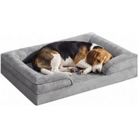 FEANDREA Orthopädisches Hundebett M-XXXL, abnehmbarer Bezug, erhöhte Ränder, rutschfest L