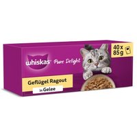 Whiskas Pure Delight Mega Pack Geflügel Ragout in Gelee 40 x 85g