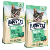 HAPPY CAT Minkas Trockenfutter Katze Adult, Perfect Mix, Geflügel, Fisch & Lamm 2x10 kg